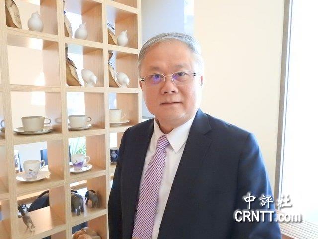 澳門台商聯誼會長簡廷在。（中評社　蔣繼平攝）